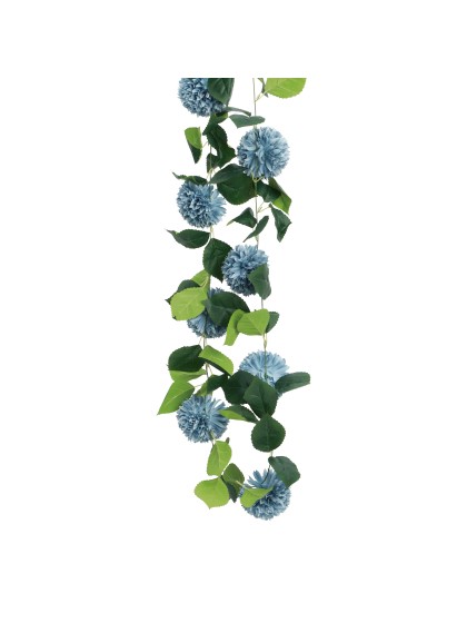BLUE DAHLIA GARLAND 220CM