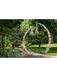 SET 2 METAL GOLDEN HALF MOONS DIA 180CM X 240CM 