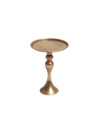 BRUSHED MATT GOLD TABLE CENTER DIA 25CM X 34CM