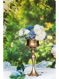 MAJESTIC BRUSHED MATT GOLDEN BIG CUP ON BASE DIA 27.5CM X 58.5CM