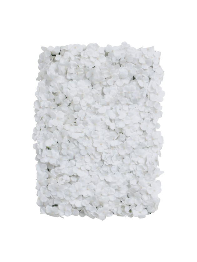 WHITE HYDRANGEA PANEL 60CM X 40CM X 5CM