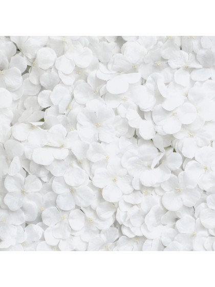 WHITE HYDRANGEA PANEL 60CM X 40CM X 5CM