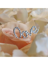 4 LETTRES METAL DIAMANT LOVE ARGENT 4CM X 2.2CM X 0.2CM