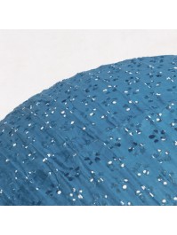 LANTERNE PAPIER GM FLEURS AJOUREES BLEU ACIER DIA 60CM X 56CM