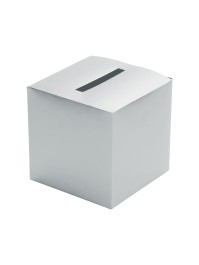 MATT SILVER FOLDABLE WEDDING URN 23CM X 23CM X 23CM