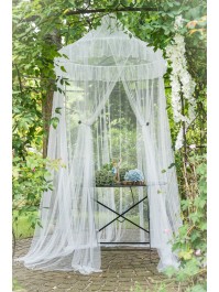 WHITE TULLE RECEPTION CANOPY DIA 100CM X 230CM