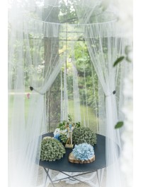 WHITE TULLE RECEPTION CANOPY DIA 100CM X 230CM