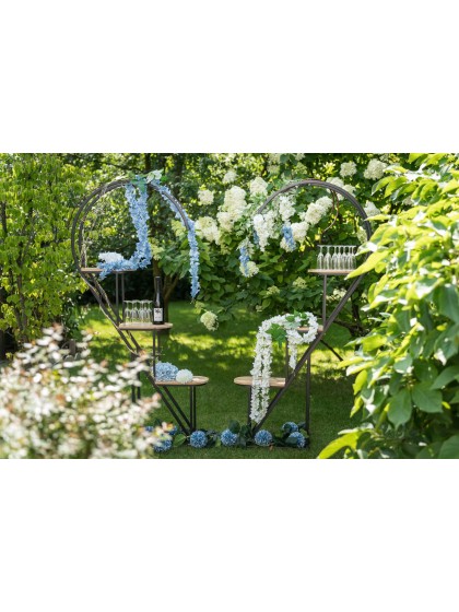 MEUBLE PRESENTATION COEUR 2 ELEMENTS VINTAGE BOIS/METAL 179CM X 35CM X 174CM