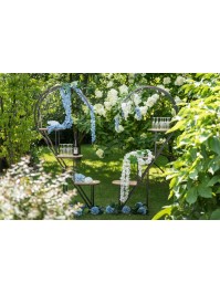 MEUBLE PRESENTATION COEUR 2 ELEMENTS VINTAGE BOIS/METAL 179CM X 35CM X 174CM