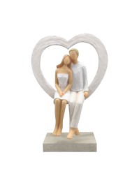 SITTING COUPLE LOVE MOMENT 16CM X 9.5CM X 26CM