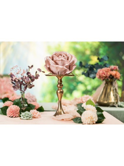 VELVET ROSE HEAD POWDER PNK DIA 28CM X 18CM