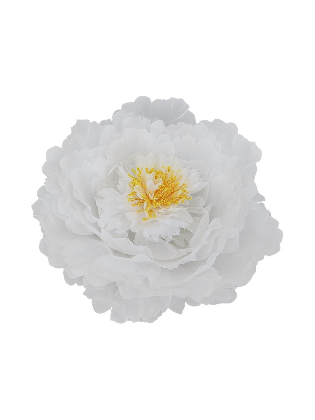 WHITE TULLE PEONY HEAD DIA 28CM X 10CM