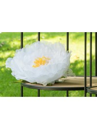 WHITE TULLE PEONY HEAD DIA 28CM X 10CM