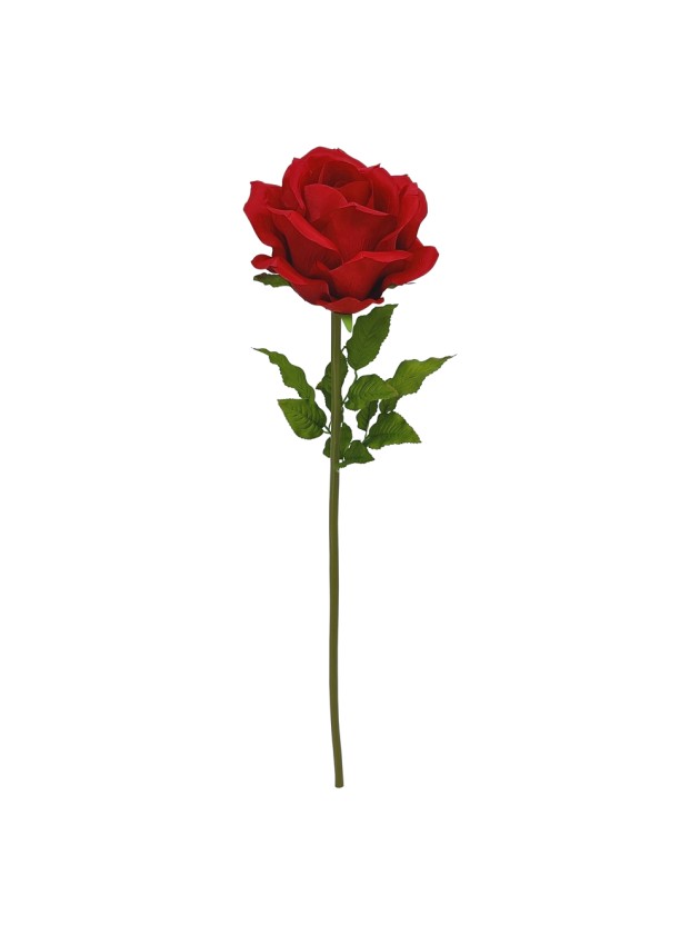 GIANT RED ROSE ON STEM DIA 28CM X 108CM
