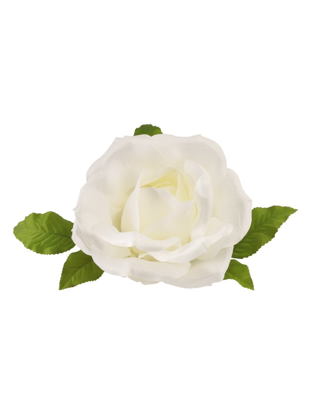 IVORY ROSE HEAD DIA 28CMX 18CM