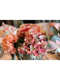 PINK HYDRANGEA STEM WITH BUD 35CM