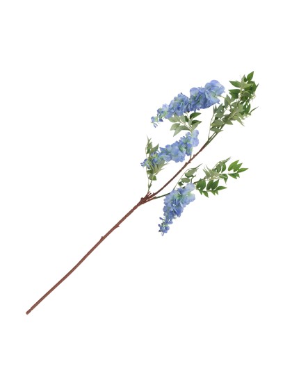 BRANCHE GLYCINE 3 FLORAISONS BLEUES 30CM X 10CM X 110CM