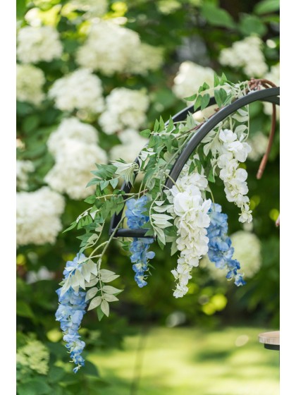 BRANCHE GLYCINE 3 FLORAISONS BLEUES 30CM X 10CM X 110CM