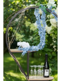 BRANCH WITH BLUE HYDRANGEA FLOWERS 170CM X 20CM X 5CM
