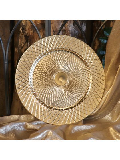 SOUS-ASSIETTE PP OR MAT SHEHERAZADE DIA 33CM