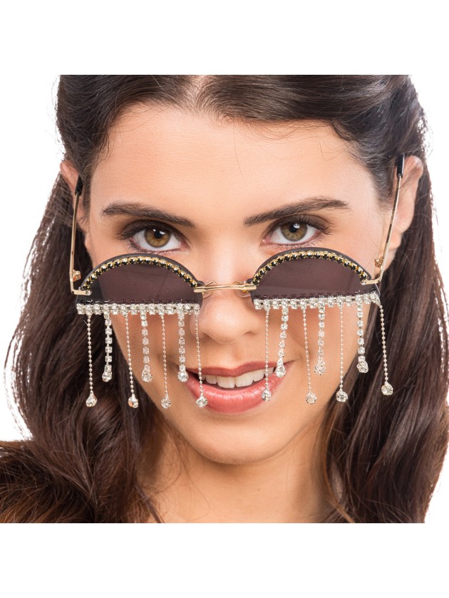 LUNETTES DE FESTIVAL AVEC STRASS 14CM X 13.5CM X 7.5CM