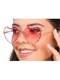 LUNETTES BRANCHES METAL FORME COEUR ROSES 14CM X 14CM X 5.5CM