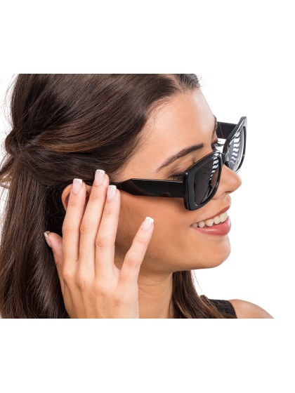 LUNETTES CHIC NOIRES 14CM X 14.5CM X 4.8CM