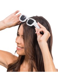 LUNETTES MONTURE TEXTUREE MATTE BLANCHE 14.5CM X 15CM X 4.5CM