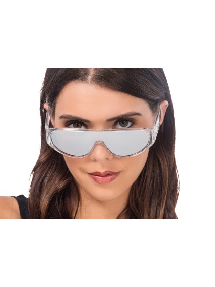 LUNETTES MONTURE TRANSPARENTE EFFET MIROIR 15CM X 15CM X 4.8CM