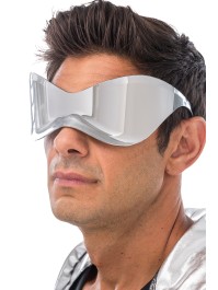 RIMLESS MASK GLASSES WITH MIRROR EFFECT LENSES 15CM X 16CM X 7.5CM