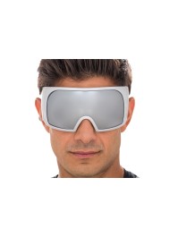 MASK GLASSES WITH SILVER FRAME AND MIRROR EFFECT LENS 15CM X 16CM X 8.2CM