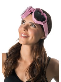 LUNETTES MASQUE MONTURE ROSE FORME COEUR 20CM X 7.5CM