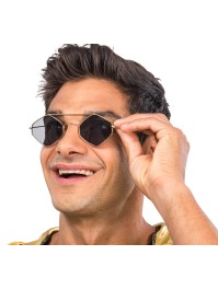 LUNETTES RAPPEUR MONTURE METAL FORME LOSANGE 14CM X 13.5CM X 4.6CM