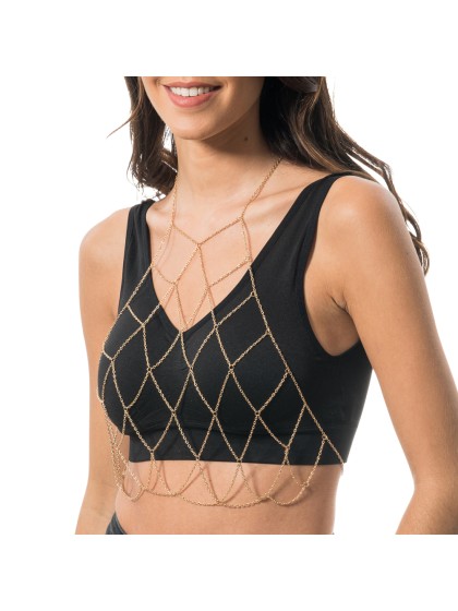 BIJOU DE CORPS FORME LOSANGE OR TU TU