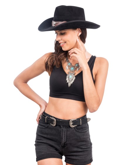 BLACK BELT WITH DOUBLE BUCKLE 