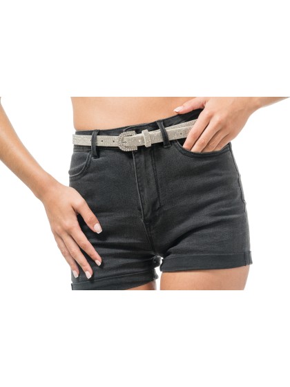 CEINTURE BLANCHE AVEC STRASS 117CM X 1.8CM