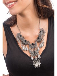 BLACK BOHEMIAN FESTIVAL NECKLACE 