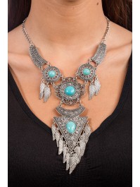 BLUE BOHEMIAN FESTIVAL NECKLACE 
