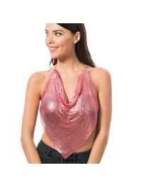 PINK FESTIVAL METALLIC TOP ONE SIZE