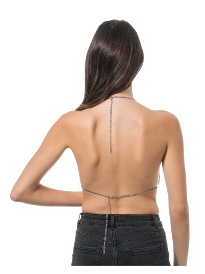 SILVER FESTIVAL METALLIC TOP ONE SIZE