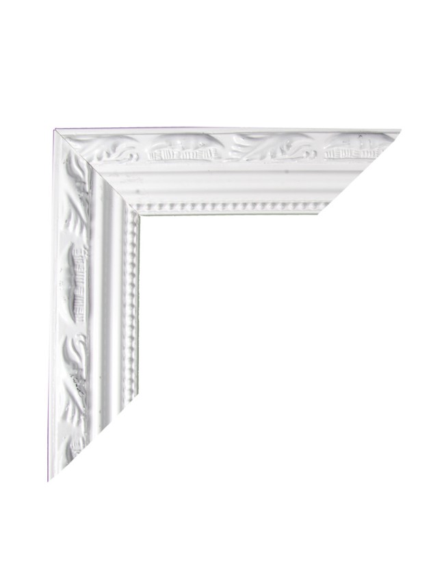 WHITE WOODEN MOULDING FRAME 57CM X 67CM