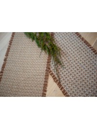 CAMEL /METAL COPPER XMAS TWEED TABLE RUNNER 30CM X 3M