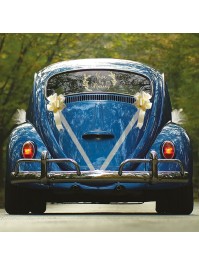 KIT VOITURE VIVE LES MARIES IVOIRE 6 PIECES 