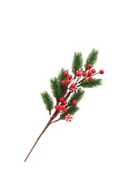 TIGE BRANCHAGE BAIES ROUGES PM CANDY STRIPES 12CM X 5CM X 40CM