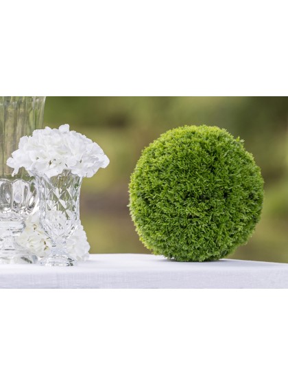 BOULE DECO CYPRES VERT A ASSEMBLER DIA 27CM