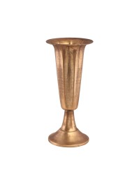 VASE SUR PIED MAJESTIC OR MAT BROSSE DIA 13.5CM X 30CM