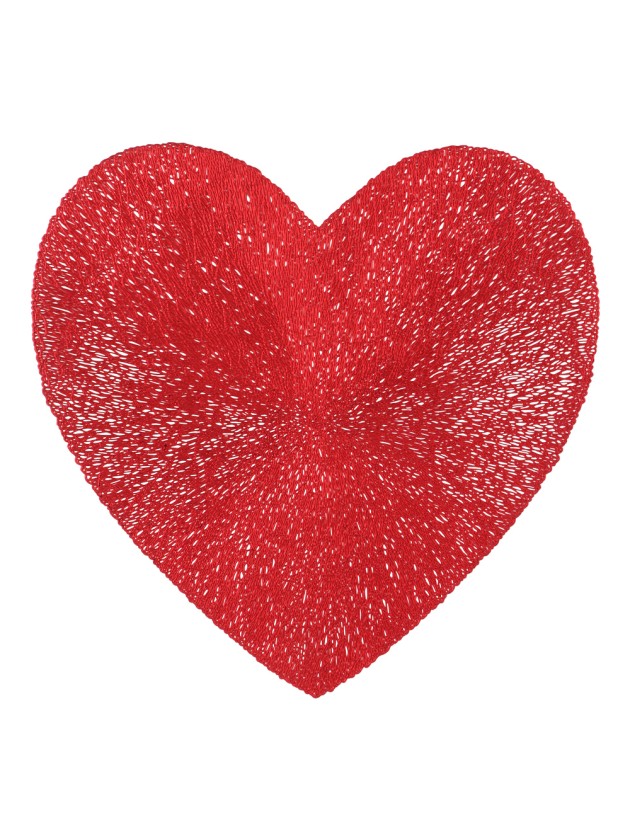 SET DE TABLE PVC COEUR ROUGE 38CM X 38CM