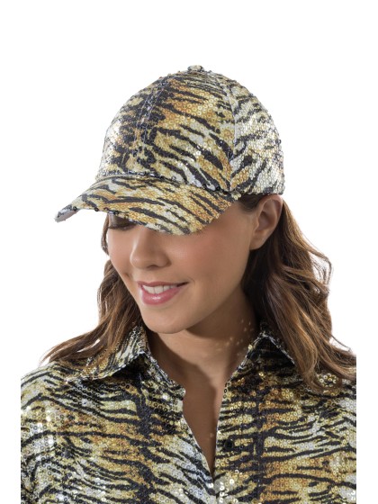 CASQUETTE TIGRE OR A SEQUINS TU