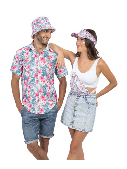 CASQUETTE VISIERE HAWAIENNE HIBISCUS TU