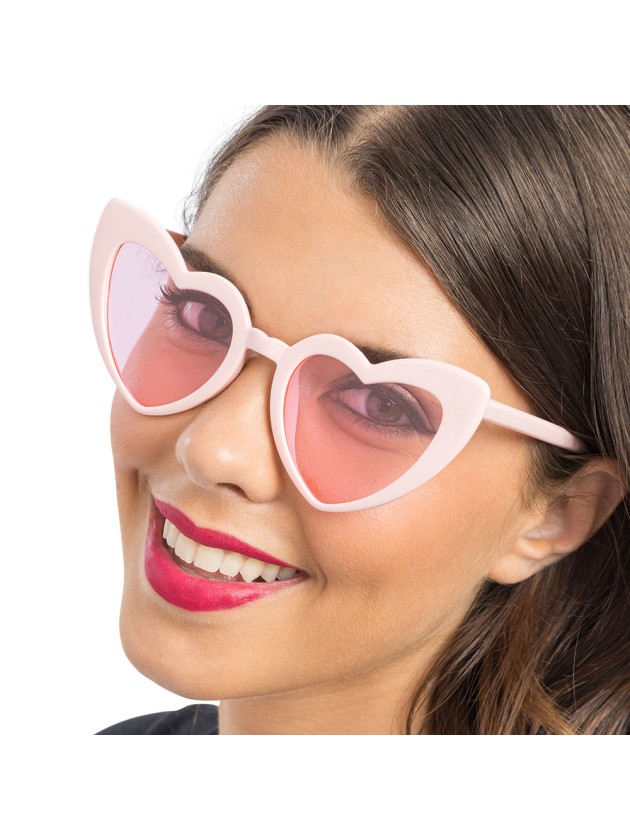 PINK HEART GLASSES 15CM X 14.5CM X 6CM